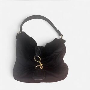 Coach rabbit fur bag